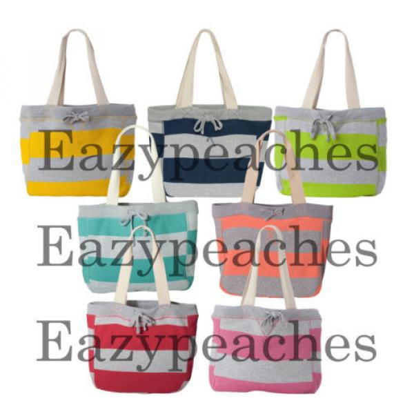 WEATHERPROOF NEW Pro Weave Striped Beach Comber Lined Tote Bag Swim Picnic 3394 #1 image