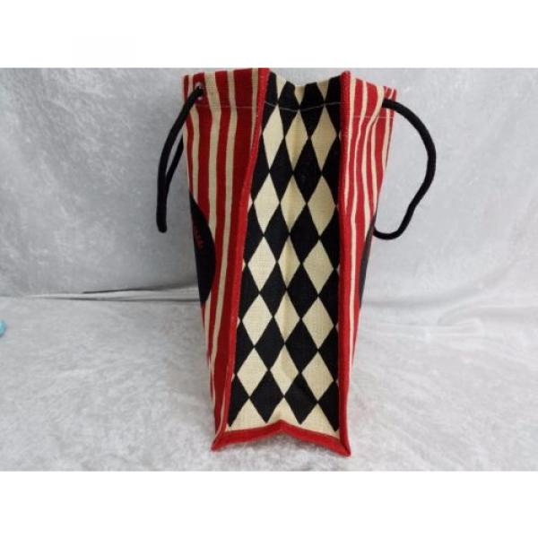 Large Beach Bag Carry All Environmently Friendly Red White Striped Tote Chateau #3 image