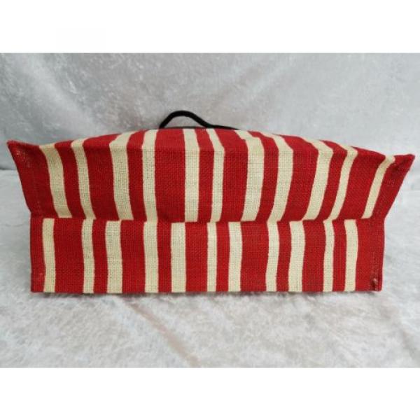 Large Beach Bag Carry All Environmently Friendly Red White Striped Tote Chateau #5 image