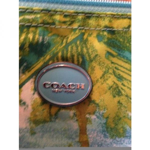 NWT COACH RESORT BEACH SCENE LARGE SHOULDER HAND BAG TOTE  BLUE NEW RARE #3 image