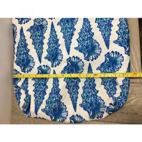 Lilly Pulitzer For Estée Lauder Blue White Seashell Beach Casual Bag Large Tote #4 image