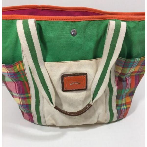 Tommy Hilfiger Tote Bag Urban Beach CANVAS TOTE - Multi Colored Large w pockets #1 image