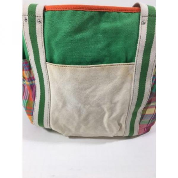 Tommy Hilfiger Tote Bag Urban Beach CANVAS TOTE - Multi Colored Large w pockets #5 image