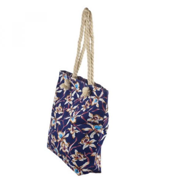 Lux Accessories Lux Accessories Womens Zip Up Beach Bag Blue Floral #2 image