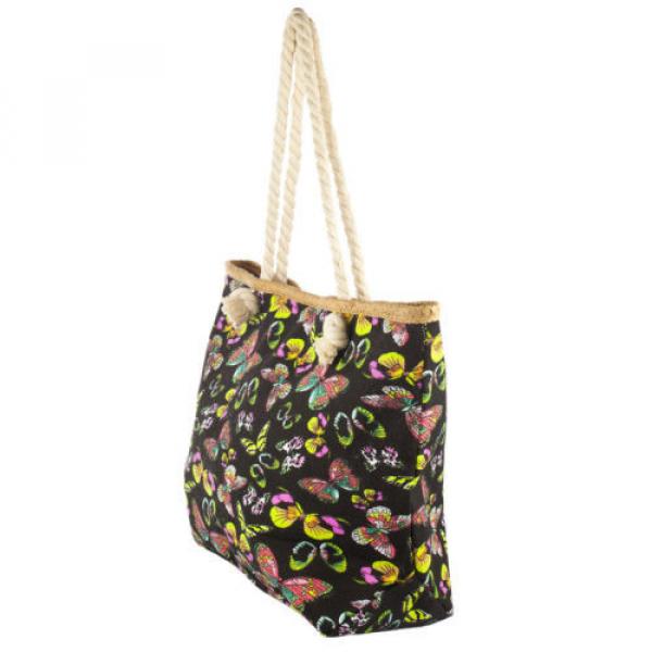 Lux Accessories Lux Accessories Womens Zip Up Beach Bag Butterfly #2 image