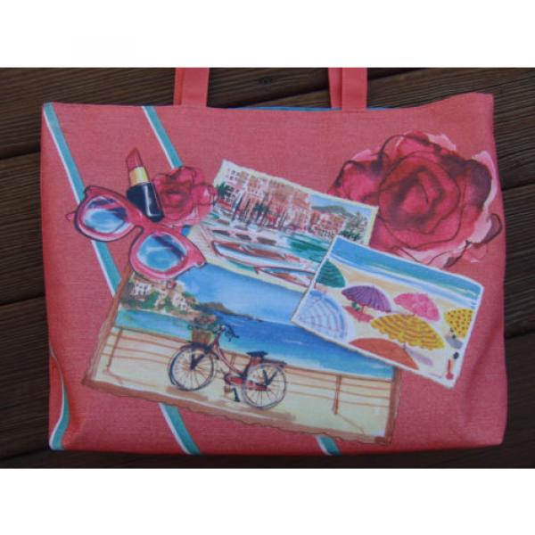 NEW Lancome Paris French Riviera Tote Travel Beach Bag Handbag  13 X 13 X 4 #1 image