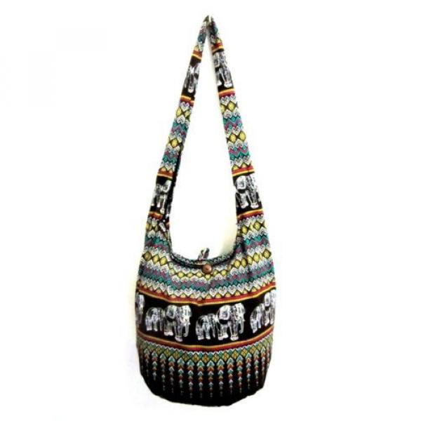 THAI BROWN ELEPHANT BAG SLING SHOULDER ADVENTURE BEACH HOBO HIPPIE PURSE UNISEX #1 image