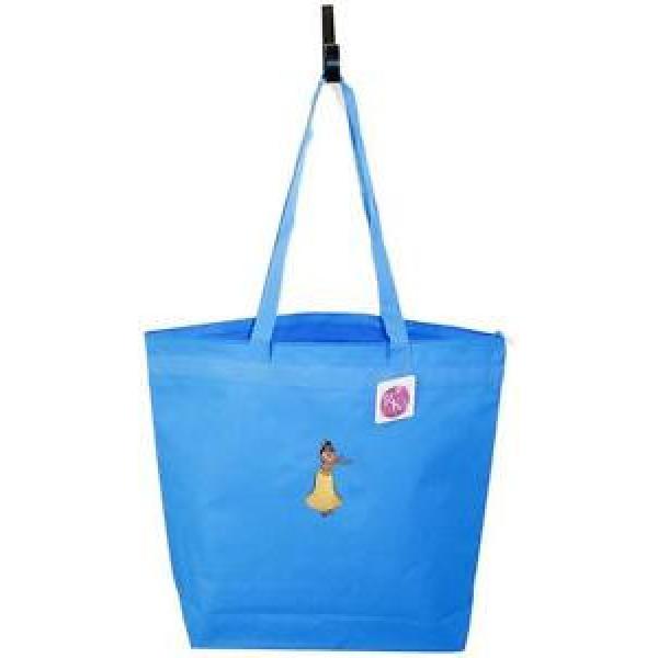 Female Hula Dancer Bag Large Turquoise Zippered Beach Vacation Holiday Monogram #1 image