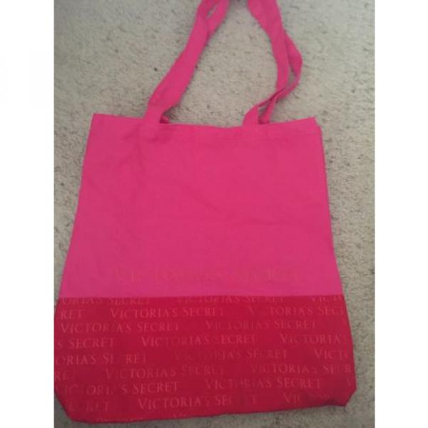 NWOT--VICTORIAS SECRET BEACH SHOPPING TOTE BAG PINK &amp; RED 19.5&#034;H X 17&#034;L X 6.5&#034;D #2 image