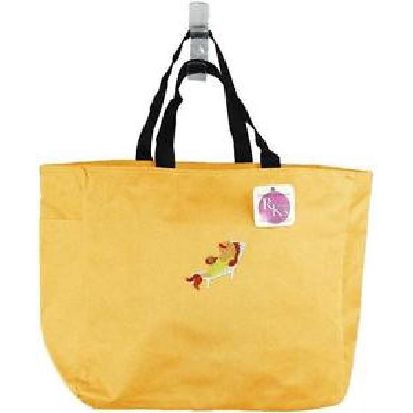 Lounging Beach Fish Sunbathing Tote Bag Yellow Gold Vacation Holiday Monogram #1 image