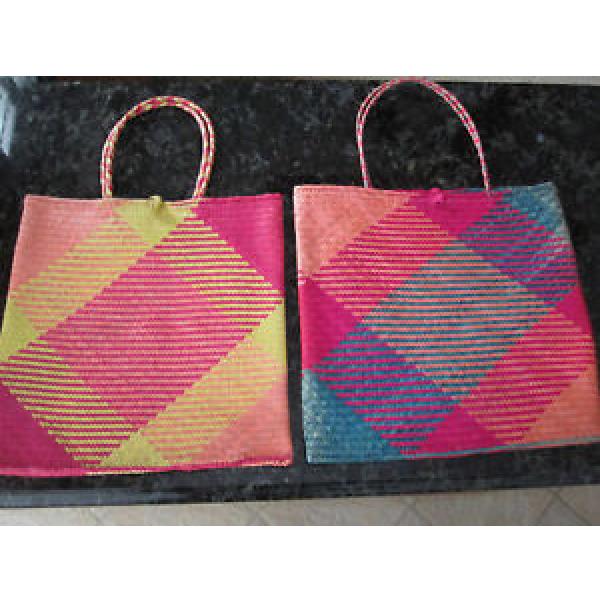 Flat Straw Weave Beach Bags #1 image