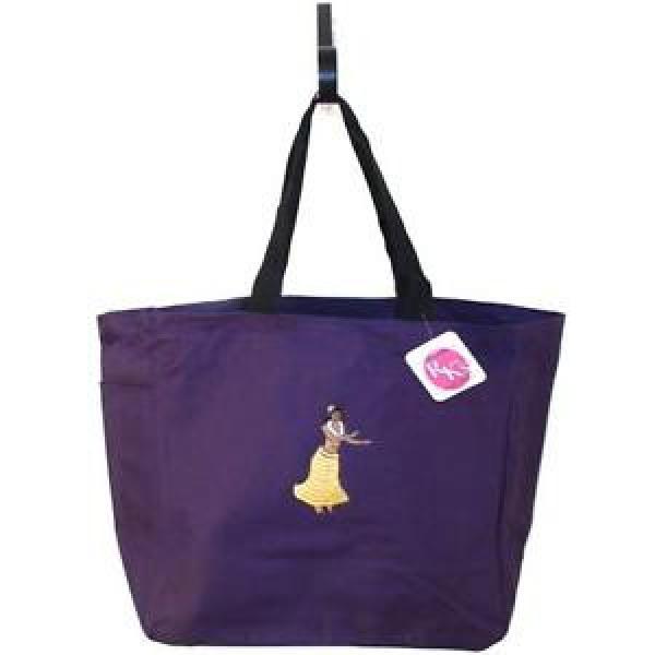 Purple Hula Dancer Tote Bag Tropical Beach Vacation Hawaiian Luau Monogram NWT #1 image