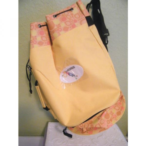 LEEDS BAHAMAS SUNSHINE YELLOW CANVAS LARGE DUFFLE BEACH, POOL BAG NWOT #1 image