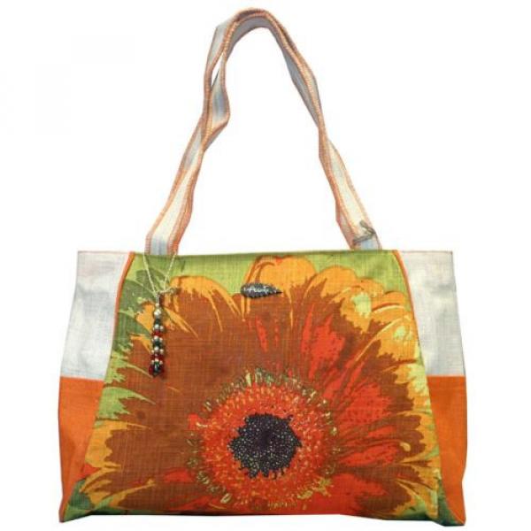 Floral Eclipse Sunflower Jute  Beach Bag Tote #1 image