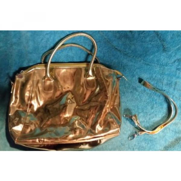 Ultra Chi- Gold metallic PURSE beach travel shoulder bag tote handbag pocketbook #2 image