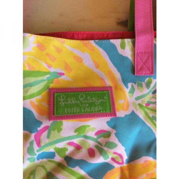 Estee Lauder Lilly Pulitzer Beach Bag Tote Watercolor Design #3 image