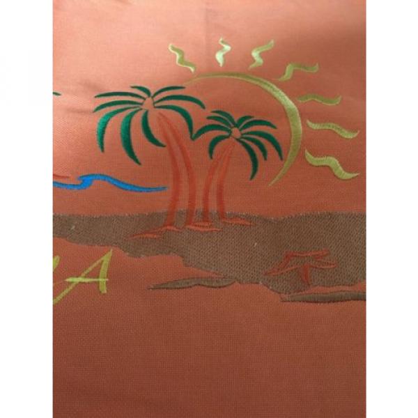 Large Beach Tote Bag Panama Orange Sun Sand Palm Trees Zipper (bt17) #4 image