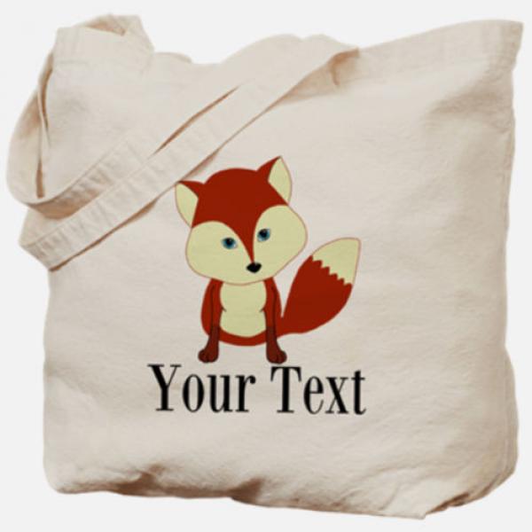 Red Fox Tote Bag Beach Canvas Shopping Art Gift Foxes Forest Fantasy Baby Diaper #2 image