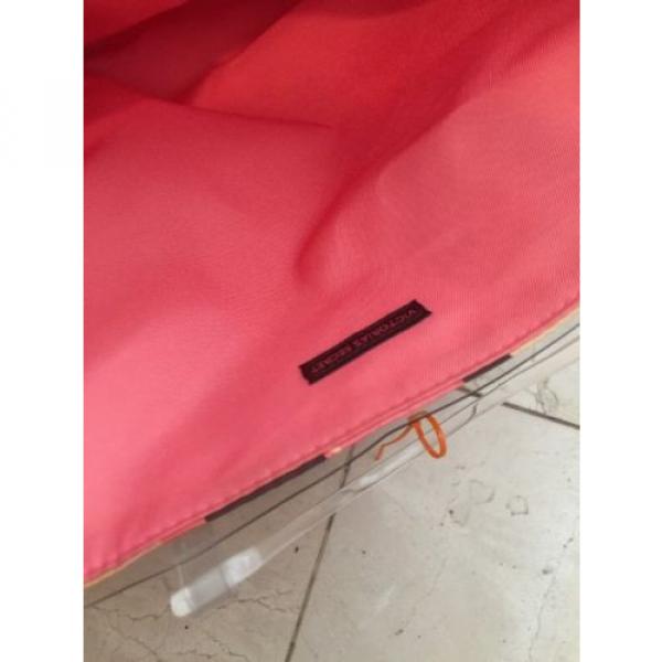 VICTORIA&#039;S SECRET STRIPE PLASTIC COVERED  JELLY  BEACH TOTE  BAG #3 image