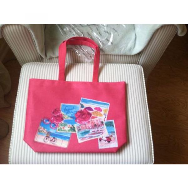 Lancome Summer Tote beach Bag Shopper Pink Multicolor New izak zenou paris #1 image