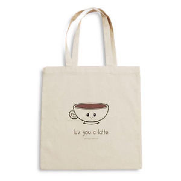 Happy Pantry Cute Coffee Latte Tote Bag, beach bag, Love You  A Latte #1 image