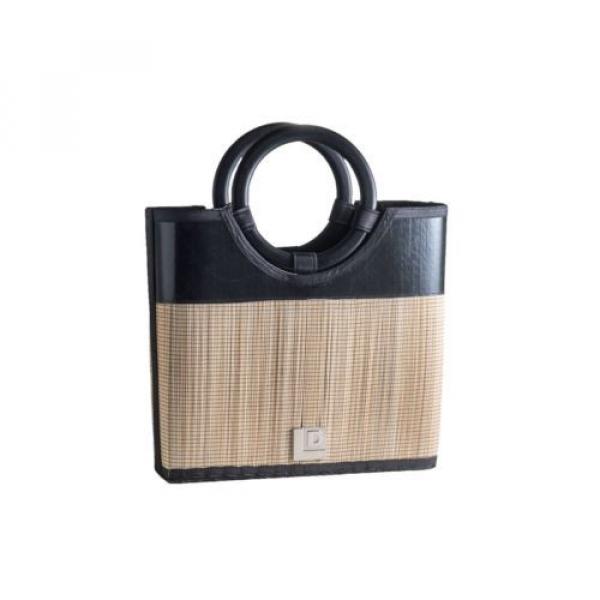 Landfill Dzine Beach Bag with Bamboo Handles Tote #4 image