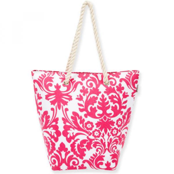 Large Demask Rope Handle Tote Shoulder Beach Bags #1 image