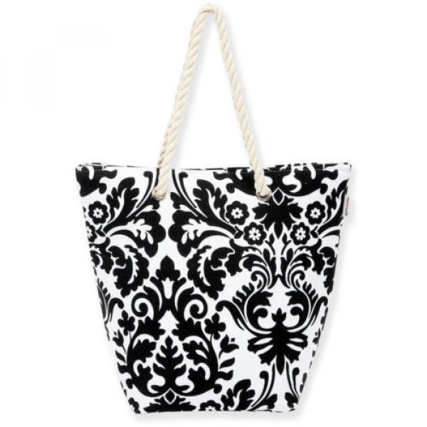 Large Demask Rope Handle Tote Shoulder Beach Bags #2 image