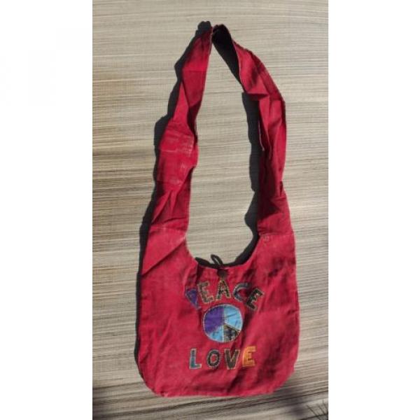 Nepalese, boho beach, unique Peace/Love  hand bag #1 image