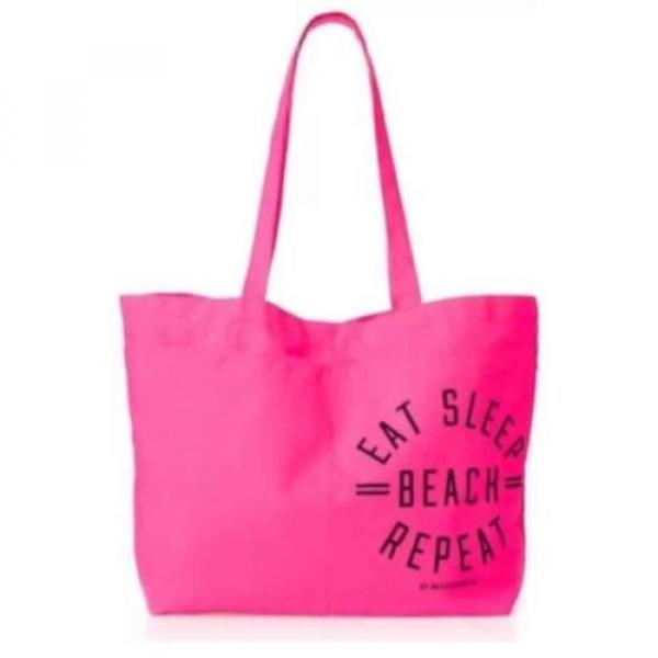 NWT Sz M 3Pz Victoria&#039;s Secret Tote Bag ,Bra,Tank Top Pink Black Eat Sleep Beach #5 image