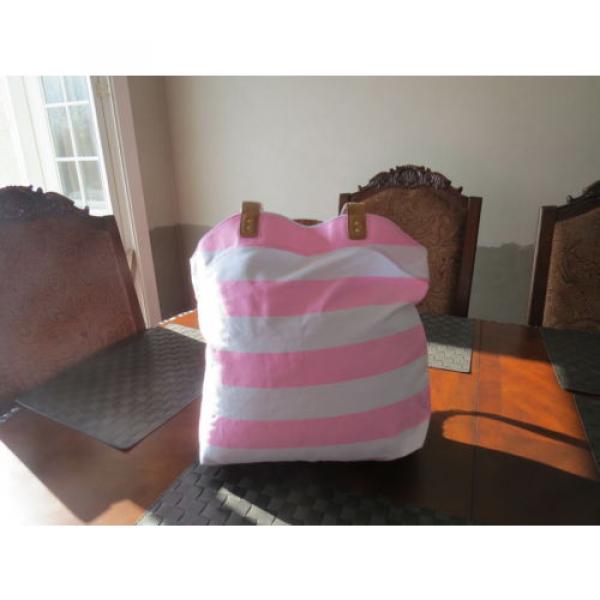 NEW Victoria&#039;s Secret VS Sexy Canvas Weekender Beach Gym Tote Getaway Bag PINK #2 image