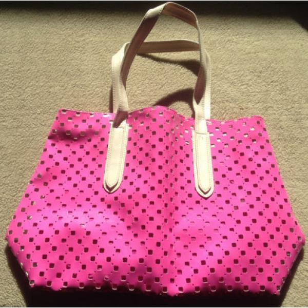 NEW Victoria&#039;s Secret Pink Large Tote Bag Weekend Beach Pool Neon Very Sexy NWT #1 image