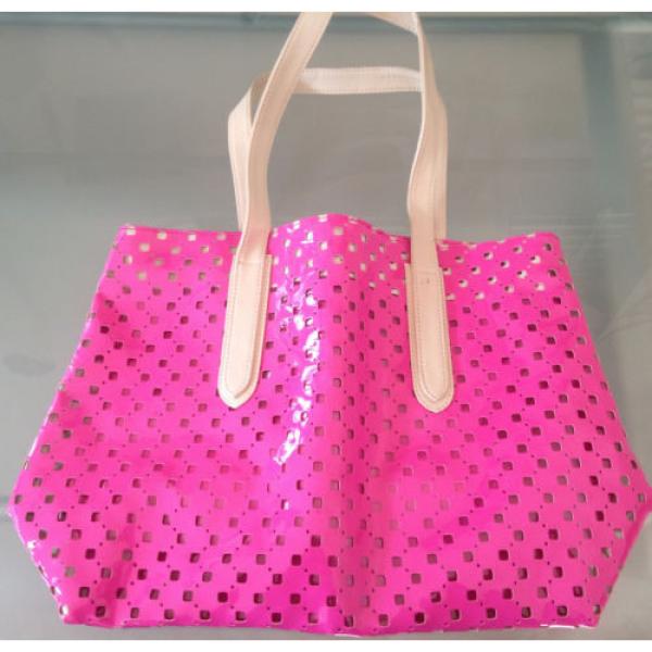 NEW Victoria&#039;s Secret Pink Large Tote Bag Weekend Beach Pool Neon Very Sexy NWT #2 image