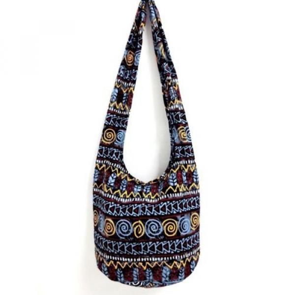 HMONG UNISEX BEACH SHOULDER BAG SLING HIPPIE SPIRAL GYPSY BOHO LARGE HOBO YOGA #1 image