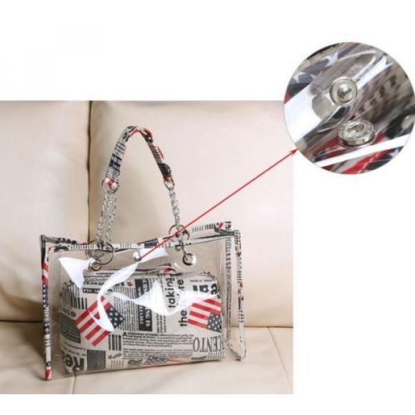 Bag in Bag Sweet Jelly Transparent Clear Flags Beach Girls Handbag Tote Shoulder #1 image