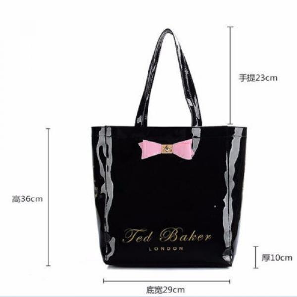 Floral Print Woman Handbag Jelly Clear Transparent Beach Shoulder Bag Tote Purse #2 image