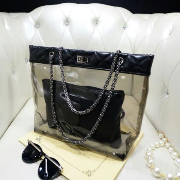 Transparent Tote Bag Women&#039;s Handbag Crystal Large Beach Waterproof Bag #3 image