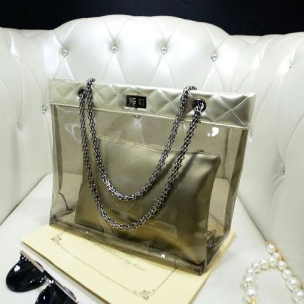 Transparent Tote Bag Women&#039;s Handbag Crystal Large Beach Waterproof Bag #4 image