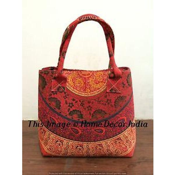 Indian Bhoe Handmade Mandala Ombre Hippie Purse Cotton Beach Bag Large Tote Bag #1 image