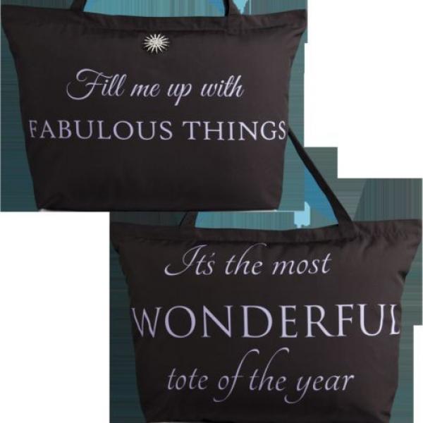 fabulous things black tote bag,black gym bag,black beach bag,black travel bag #1 image