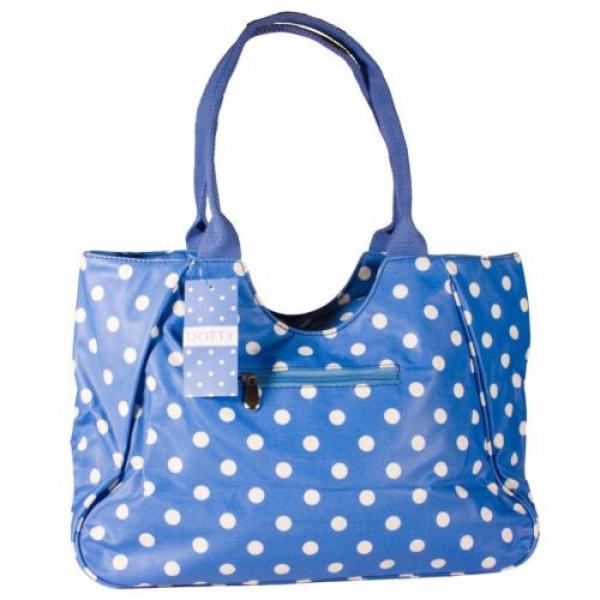 LESSER &amp; PAVEY SPOTTED SHOPPER/BEACH BAG IN BLUE &amp; PINK STYLE - LP71110 #3 image