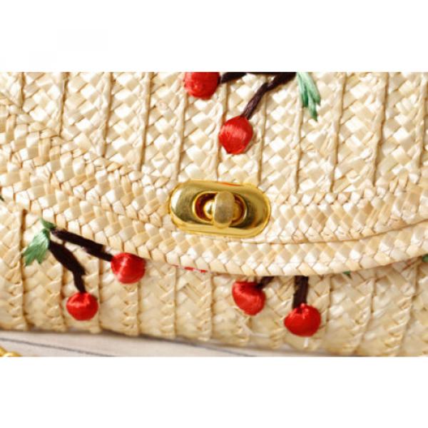 Fashion Women Summer Mini Straw Bags Beach Tote Shoulder Bag Handbag #5 image