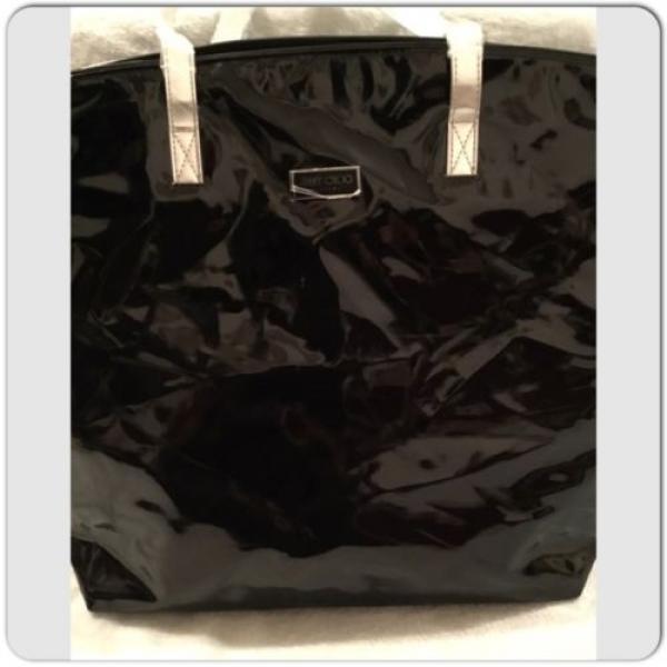 JIMMY CHOO PARFUMS BLACK HANDBAG BEACH TRAVEL GYM TOTE BAG #2 image