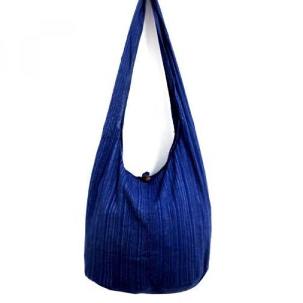 BLUE THIN UNISEX SHOULDER BAG SLING PICNIC CROSSBODY GIFT BOHO WOMEN HOBO BEACH #1 image