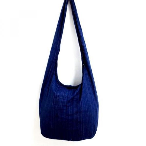 BLUE THIN UNISEX SHOULDER BAG SLING PICNIC CROSSBODY GIFT BOHO WOMEN HOBO BEACH #2 image