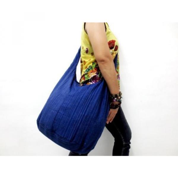 BLUE THIN UNISEX SHOULDER BAG SLING PICNIC CROSSBODY GIFT BOHO WOMEN HOBO BEACH #3 image