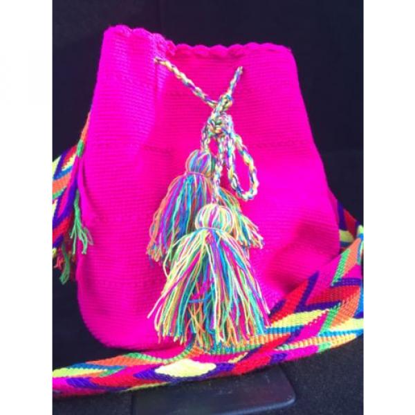 Authentic Wayuu Bag, handmade, boho chic, drawstring, crossover, beach bag #2 image