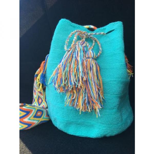 Authentic Wayuu Bag, handmade, boho chic, drawstring, crossover, beach bag #4 image