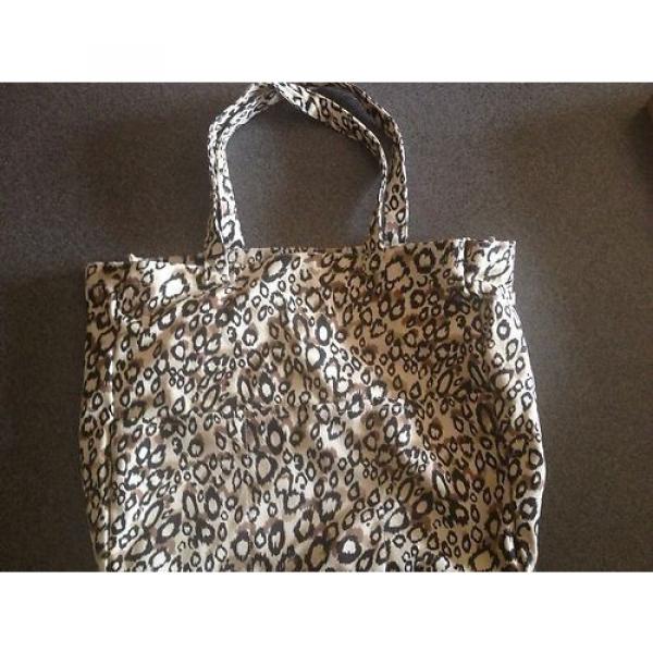 Leopard Cheetah Print Tote Bag Travel Purse Cat Kitten Forever 21 Beach Bag #3 image