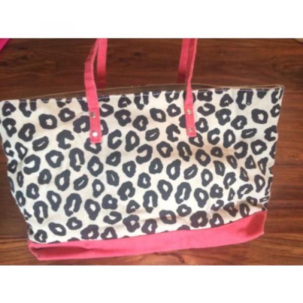 NWT MAGID LARGE TOTE BAG womens PURSE Cheetah Canvas BEACH TOTE DIAPER BAG #3 image